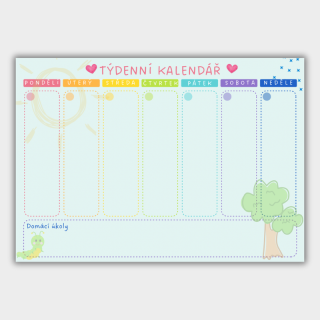 Magnetický týdenní kalendář A3